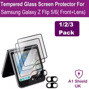 For Samsung Galaxy Z Flip 5 6 7 5G Screen Protector Tempered Glass & Camera Lens - Picture 1 of 9