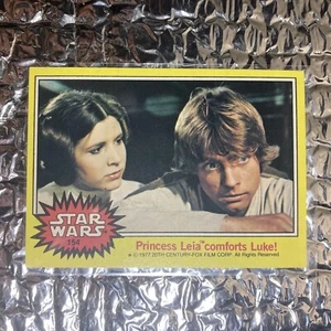 1977 Topps Star Wars #154 Prinzessin Leia Komfort Luke! Karte - Bild 1 von 2