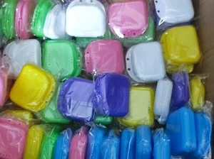 10Pcs Dental Box Retainer Denture Case Orthodontic Storage Container Colors - Picture 1 of 21