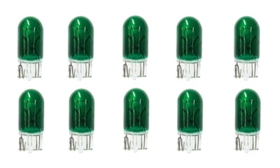 10x 194 Green T10 Wedge Car Mini Bright Light bulb W5W 5050 2825 158 192 168 LOT - Image 1 of 2