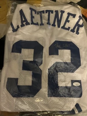 Christian Laettner Signed DUKE BLUE DEVILS “THE SHOT” JERSEY Inscribed Kentucky - Image 1 of 4