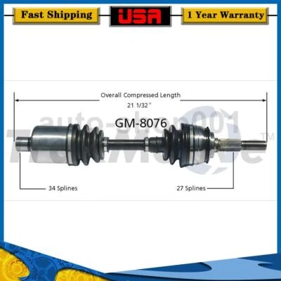 Eje delantero izquierdo CV eje articulado para Chevrolet Celebrity 2,5 L 1983 Foto 1 de 2