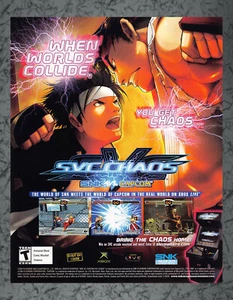 Anuncio impreso SNK VS Capcom SVC Chaos Xbox arte vintage A 2004 - Imagen 1 de 1