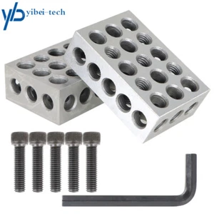 8 Piece 1-2-3 123 Precision 23 Hole Block Set With Screws & HEX KEY - Picture 1 of 10
