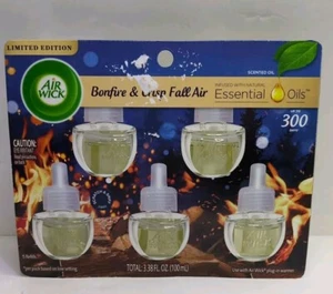 Enchufe de mecha de aire aceite perfumado 5 recargas hoguera y aire de caída nítido - Imagen 1 de 2
