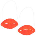 Accessoires de blagues d'Halloween - 2 pièces drôles lèvres rouges et bouche de saucisse 