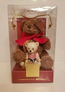 Adorno de Navidad LENOX American Bears oso de peluche centenario - Imagen 1 de 4