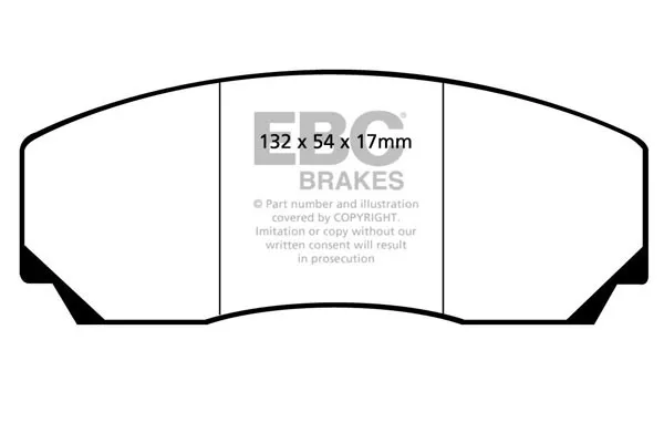 EBC Redstuff Front Brake Pads for TVR Griffith 5 (93 > 02) - Image 1 of 1
