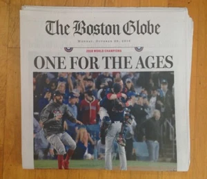 Boston Red Sox 2018 World Series Champions Globe Zeitung 29.10.18 - Bild 1 von 6
