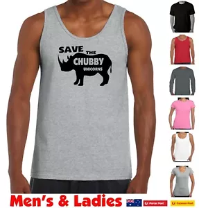 Funny T-Shirt Save the chubby Unicorns Tee cool T shirts singlets Aussie Rhino - Picture 1 of 30