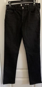 Gap Stretch 18 Slim Junior Girls Black Straight Adjustable Pants - Picture 1 of 9