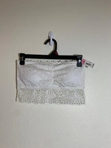 NWT Longline Lace Bandeau Arctic White Strapless Sexy Padded Size Large - Picture 1 of 4