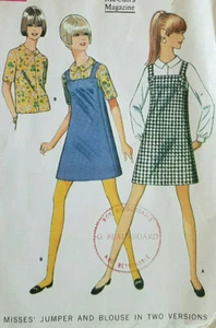 Mc-9210 1960's Jumper Blouse Sewing Pattern McCall's Size 14 Cut & Complete - Bild 1 von 4
