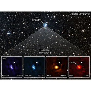 NASA James Webb Weltraumteleskop Exoplanet HIP 65426 b Infrarot Bild Kunst Poster - Bild 1 von 5