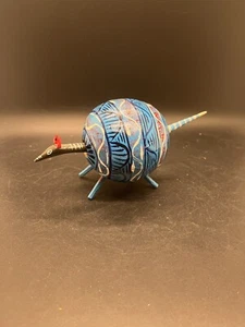 Bobblehead Armadillo Gourd Hand Painted - Picture 1 of 3