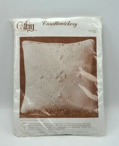 CATHY NEEDLECRAFT INC Candlewickery Pillow Kit CW Hearts #7803 NEW - Picture 1 of 5