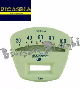 14859 - QUADRANTE FONDO CONTACHILOMETRI A 100 KM LAMBRETTA LI 125 SERIE 3 4 - Bild 1 von 1