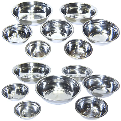 Set of 2 Dog Cat Pet Bowl Dish Metal STAINLESS STEEL New L XL XXL M S XS XXS - Image 1 of 4
