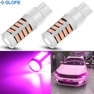 Pink/Purple LED Daytime Running Light DRL Bulbs For Volkswagen Passat 2012-2015 - Picture 1 of 12