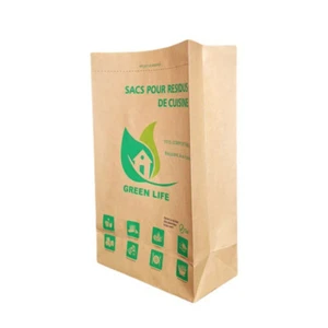 Compostable Bags for Kitchen Food Waste Biodegradable Kraft Paper 180 Bags - Picture 1 of 6