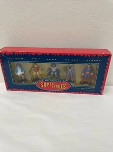Vintage 1993 Box Set Of 5 Classic DC Comics Super Heroes Die Cast Metal Figures - Picture 1 of 6