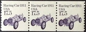 1987 17.5c Race Car Coil Strip of 3, Scott #2262, Mint VF NH - Picture 1 of 2