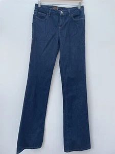 NUEVO TRUSSARDI 206 talla W29 UK10 LARGO 37” largo Flare Jeans crudo lavado azul - Imagen 1 de 8