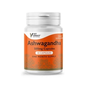 Vit Direct Ashwagandha 500mg capsules 30s for emotional and hormonal balance - Picture 1 of 2