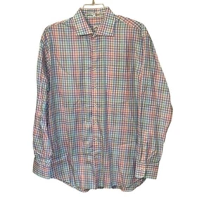 Peter Millar 100% Cotton Button Front Long Sleeve Dress Shirt XL Preppy Work - Picture 1 of 8