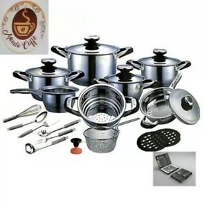23-Piece Stainless Steel Induction Cookware Pan Set by A.M.C.
