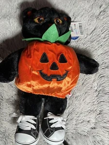 Peluche Halloween Costruisci Un Orso Nero Mezzanotte Scintillante Gatto Bagliore al Buio NUOVO Outfit - Foto 1 di 8