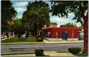 Postkarte OH Massillon, Ohio Union Bus Terminal, Greyhound, Tremont Jx - Bild 1 von 2