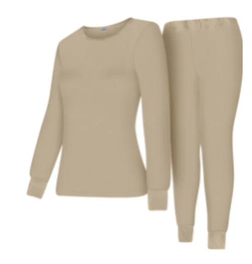 CONJUNTO FEMININO Térmico TOP & BOTTOM Waffle Malha Long Johns Roupa Íntima Quente PJ'S 2 peças - Imagem 1 de 1