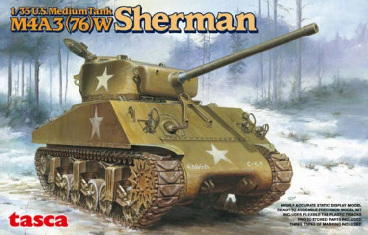 M4A3 (76)W SHERMAN  (US ARMY MARKINGS) #35019 1/35 ASUKA (EX TASCA) - Image 1 of 1