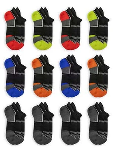 Fruit of the Loom Boys Active Low Cut Socks, 12 Pack - Picture 1 of 6