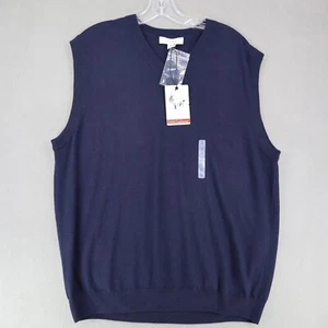 LESEN**NEU Turnbury Herren Gr. L dunkelblau V-Ausschnitt Weste 100% Kaschmir Pullover - Bild 1 von 7