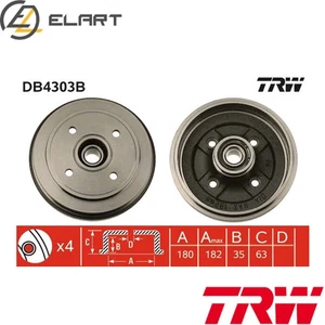2x BRAKE DRUM DB4303B FOR SUZUKI WAGONR+ALTOVIIGNISI OPEL AGILA M13A 1.3L 4cyl - Picture 1 of 8