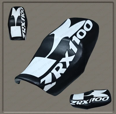 ¡OFERTA! Funda Asiento PERSONALIZADA (Negro + Blanco) KAWASAKI ZRX 1100 (1999-2000) Foto 1 de 4
