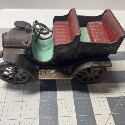 Coches antiguos vintage años 50 pintados estaño fricción Nº 3 TM Japón 6,75" ¡Funcionando!! Foto 1 de 4