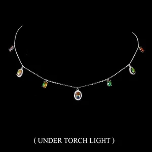 925 Sterling Silver Necklace Oval Black Opal 6x4mm Natural Gemstone Jewelry 16in - Picture 1 of 13