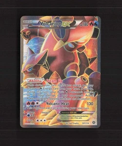 Carta Pokémon Holo Ultra Rara Arte Completo Volcanion EX 107/114 Steam Siege LP - Imagen 1 de 10