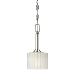 Forte Lighting 2695-01 1 Light 6"W Mini Pendant - Nickel - Picture 1 of 2