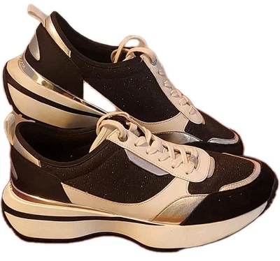 Michael Kors Womens Tennis Shoes White/Black Size 8.5 - Image 1 of 4