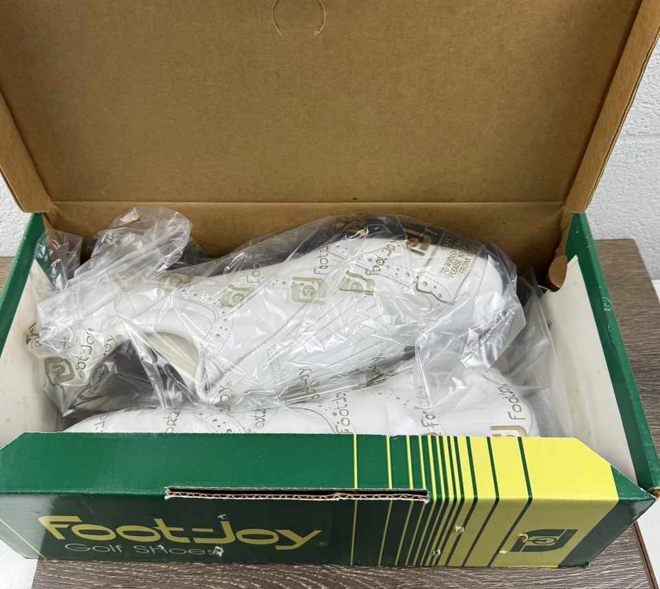 Zapatos de golf Soft Joys II By Foot Joy vintage de cuero blanco marfil para hombre 10M 53967 Foto 1 de 4