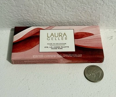 LAURA GELLER  CREAM TO POWDER TRIO FOR LIPS, EYES, AND CHEEKS -THINK PINK-Sealed - Image 1 of 4