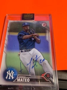 2022 TOPPS ARCHIVES SIGNATURE SERIES JORGE MATEO 90/90 AUTOGRAPH YANKEES - Picture 1 of 1