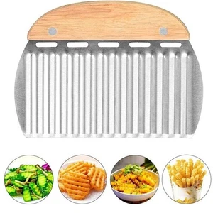 Crinkle Cutter for Veggies Stainless Steel Potato Carrot Chip Vegetable Crink... - Picture 1 of 7