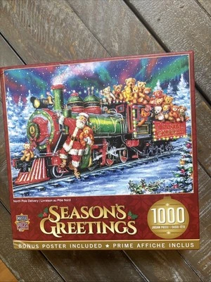 Puzzle 1000 Pieces Santa North Pole Delivery Christmas  Season Greetings - Image 1 of 2