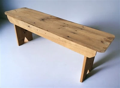 4' Amish Built Folding Pine Bench, Rustic Farmhouse Decor, Natural Wood Bench G, - Image 1 of 4