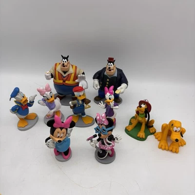 Figuras Personajes Disney Minnie Pluto Daisy Donald Pete Juguete PVC Lote 10 RARO DIFÍCIL DE ENCONTRAR Foto 1 de 4